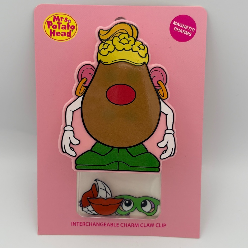 Bioworld Mrs. Potato Head Magnetic Face Charms Hair Claw Clip NWT
